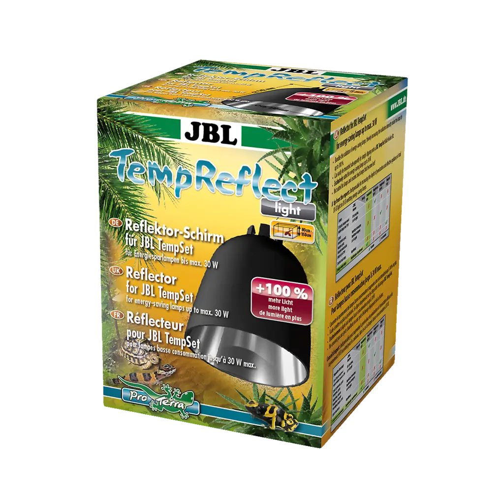 100% zdvojnásobení světla: vysoce lesklý reflektorový stínidlo pro terária.