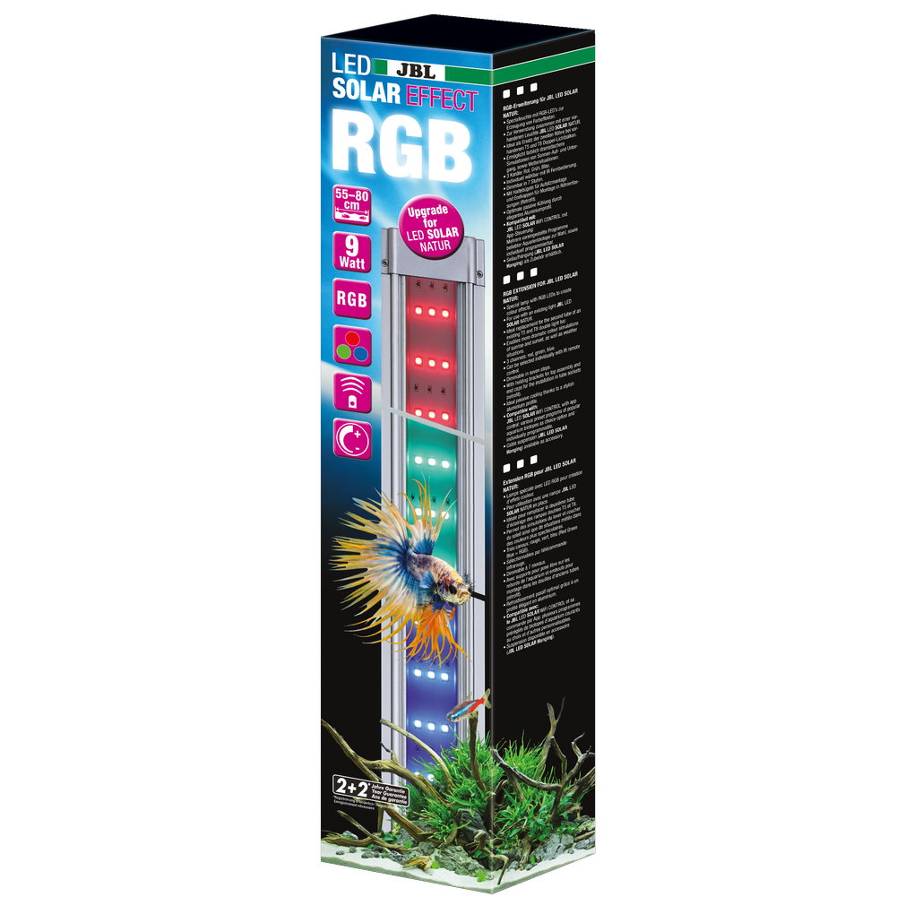 Special luminaire with RGB LEDs for creating colour effects, ideal as a replacement for a second coloured fluorescent tube (T5 or T8)