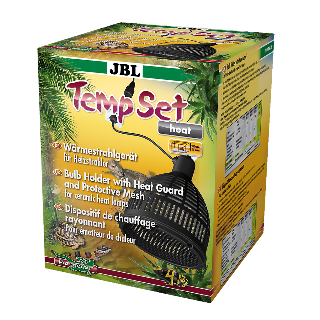 Protecting reptiles from burns caused by radiant heaters – installation kit with ceramic socket, protective screen and protective grille for radiant heaters