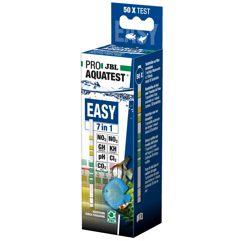 Test strips for 7 important water values in 1 minute: quick orientation test for aquarium, pond, well, spring and tap water