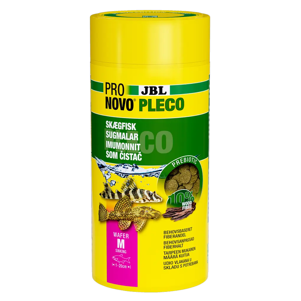 Feed wafers for all sucking catfish that feed on plants and algae, such as antenna catfish. The wood content covers the needs of catfish species that need to rasp wood.