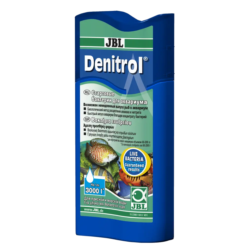 Adds millions of beneficial, autotrophic and pollutant-degrading bacterial strains to the aquarium water, allowing fish to be introduced immediately. Highly recommended after the use of medication and complete cleaning.