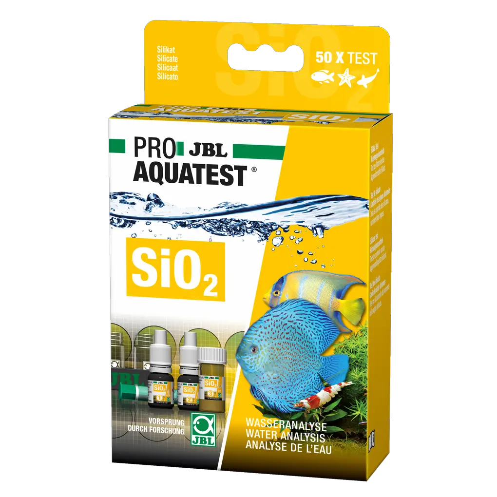 Silicates (silicic acid) are the cause of unsightly diatoms. With this test, you can determine the silicate content for diatom control in freshwater and saltwater aquariums.