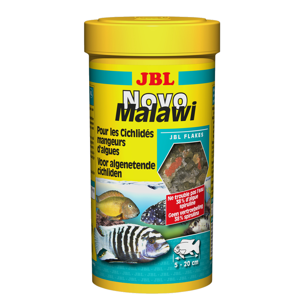 Alimentation complète et croissance optimale des cichlidés herbivores (croissance) des lacs Malawi et Tanganyika.
