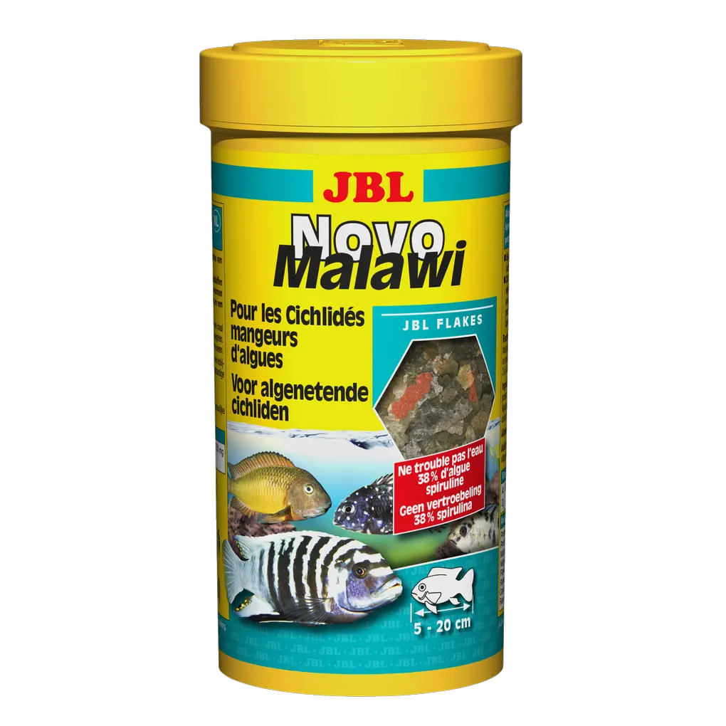 Alimentation complète et croissance optimale des cichlidés herbivores (croissance) des lacs Malawi et Tanganyika.