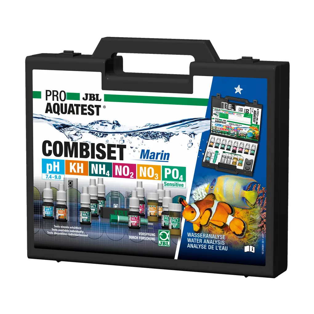 6 water tests for easy and accurate determination of the most important water values in saltwater, especially for fish aquariums