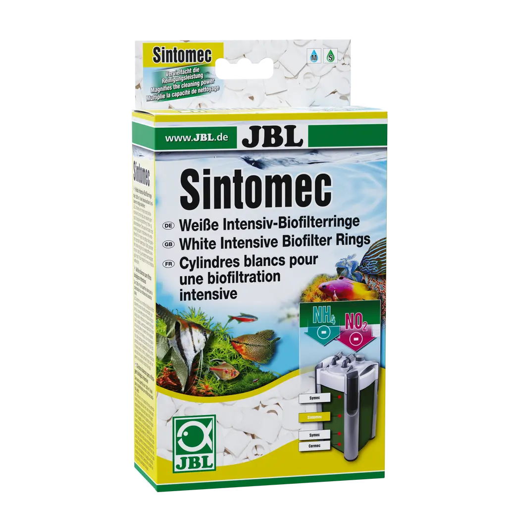Biological degradation of pollutants in freshwater and saltwater aquariums: Bio-sintered glass rings for use in all aquarium filters