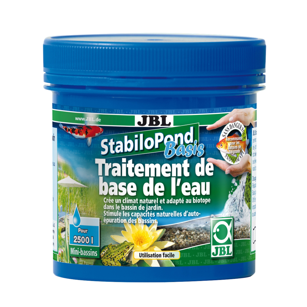 Équilibre naturel et adapté au biotope : produit d'entretien de base pour stabiliser les valeurs KH, GH et pH dans le bassin.