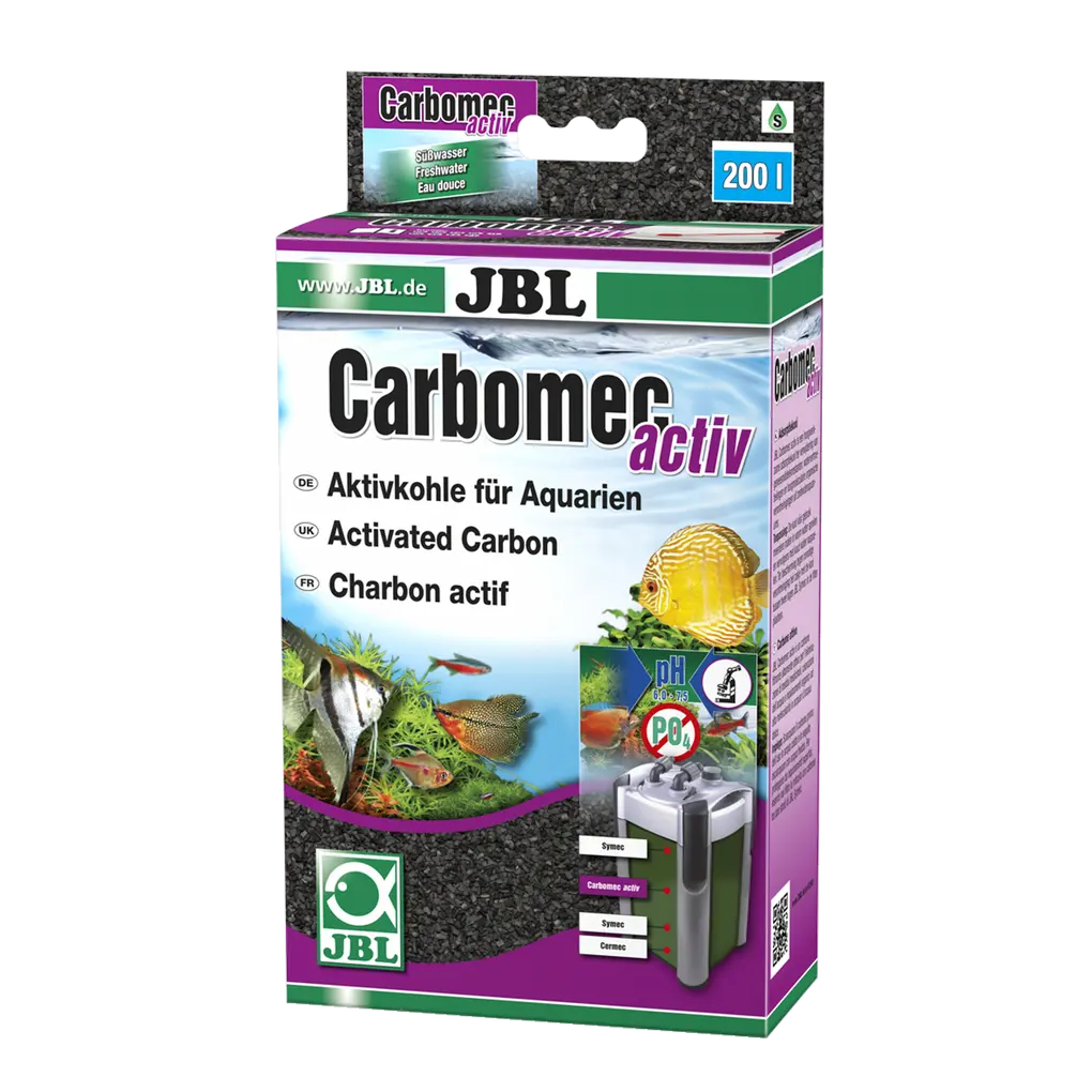 Removal of medication residues, water discolouration and high-molecular organic contaminants: Highly active filter carbon for use in aquarium filters