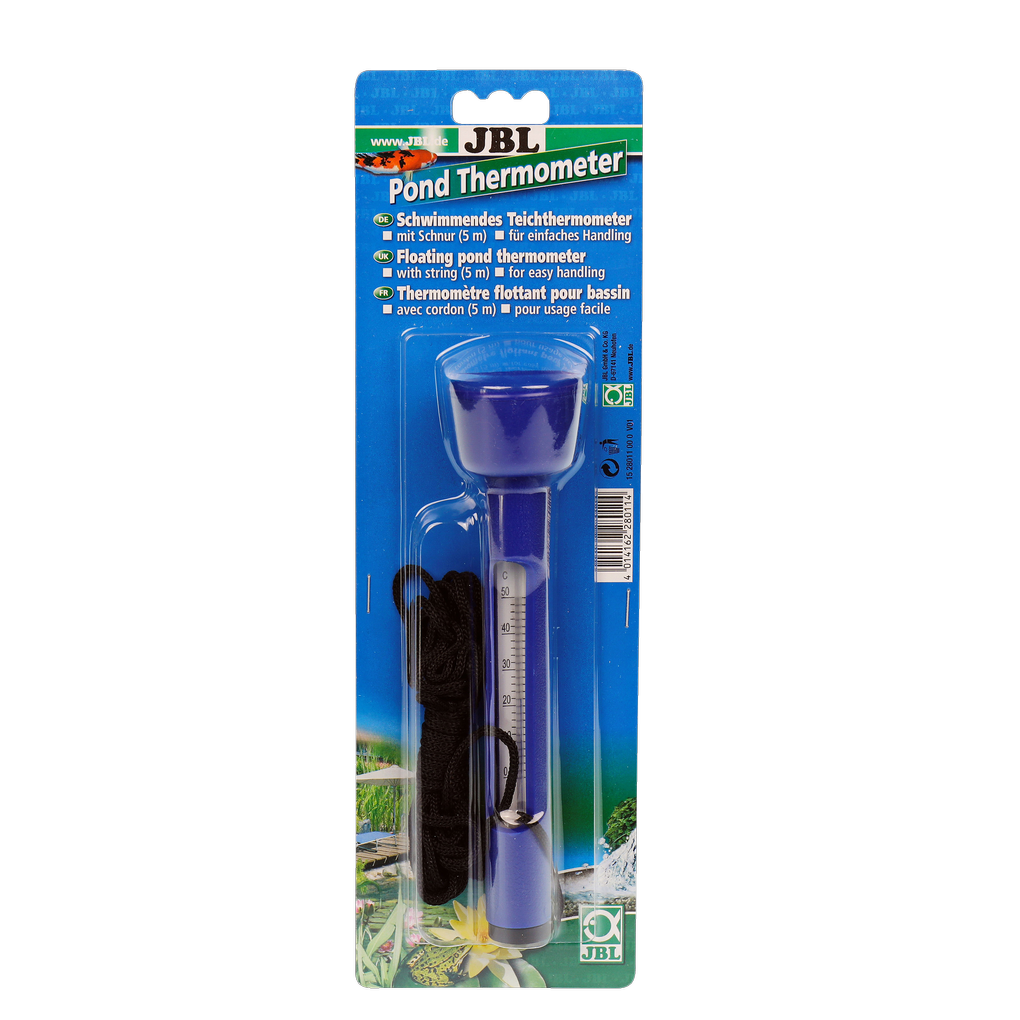 Convenient control of pond temperature: floating pond thermometer with 5 m nylon cord for easy reading of the water temperature