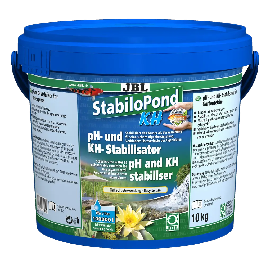 Natural balance: Granules for stabilising the pH value at 7.5 to 8.5 for successful algae control in ponds