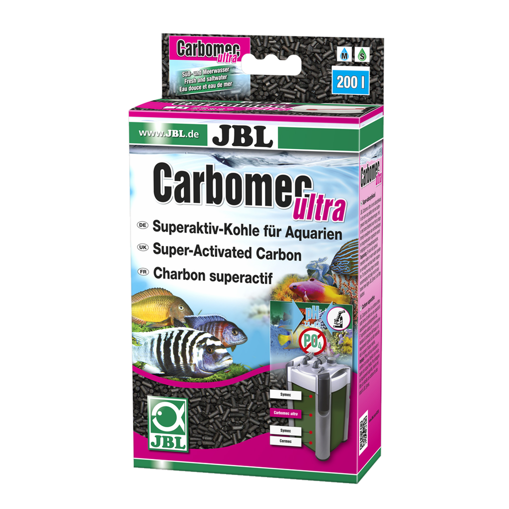 Removal of discolouration and high-molecular organic contaminants: Activated carbon in pellet form for use in aquarium filters