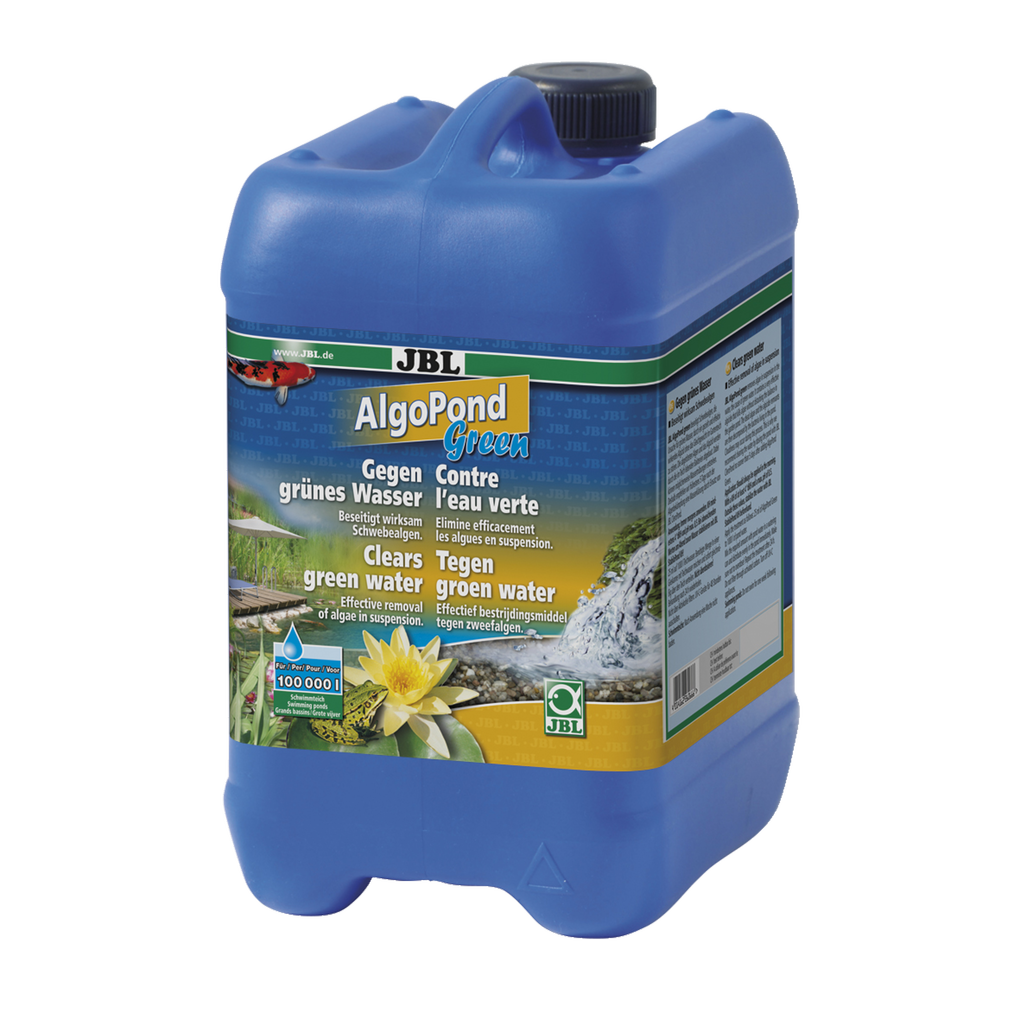 For fast and effective control of all types of floating algae (green water) in garden ponds