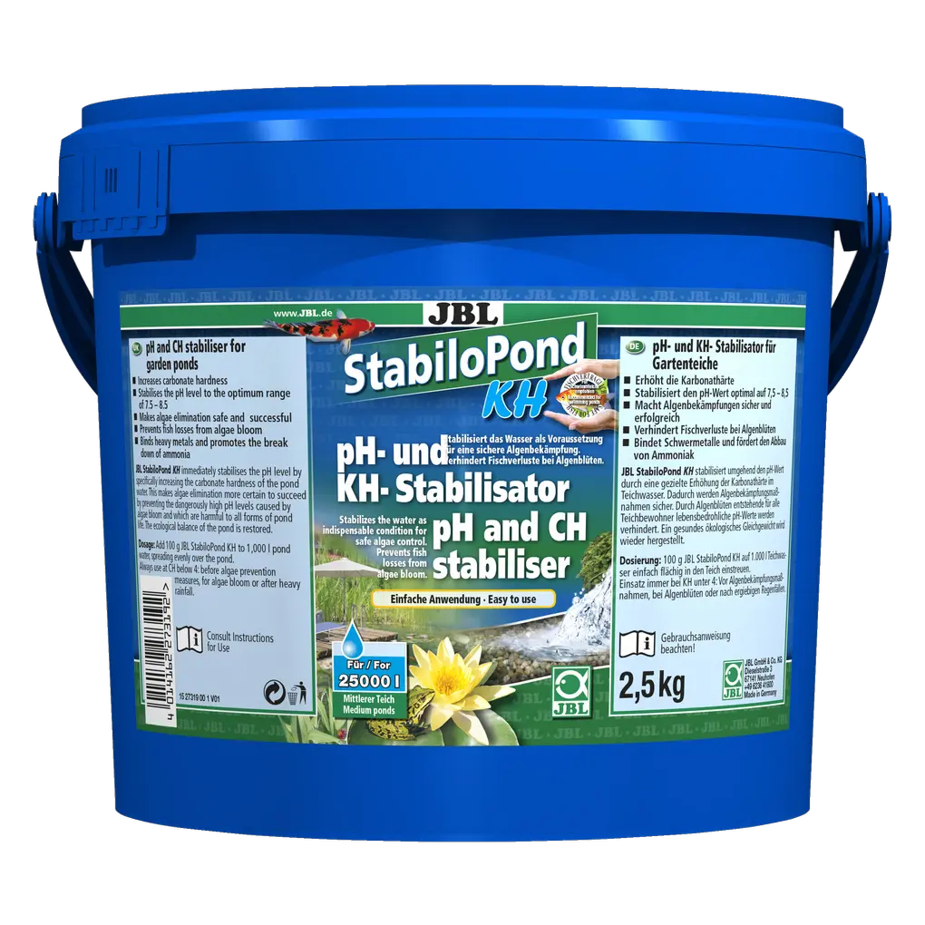 Natural balance: Granules for stabilising the pH value at 7.5 to 8.5 for successful algae control in ponds