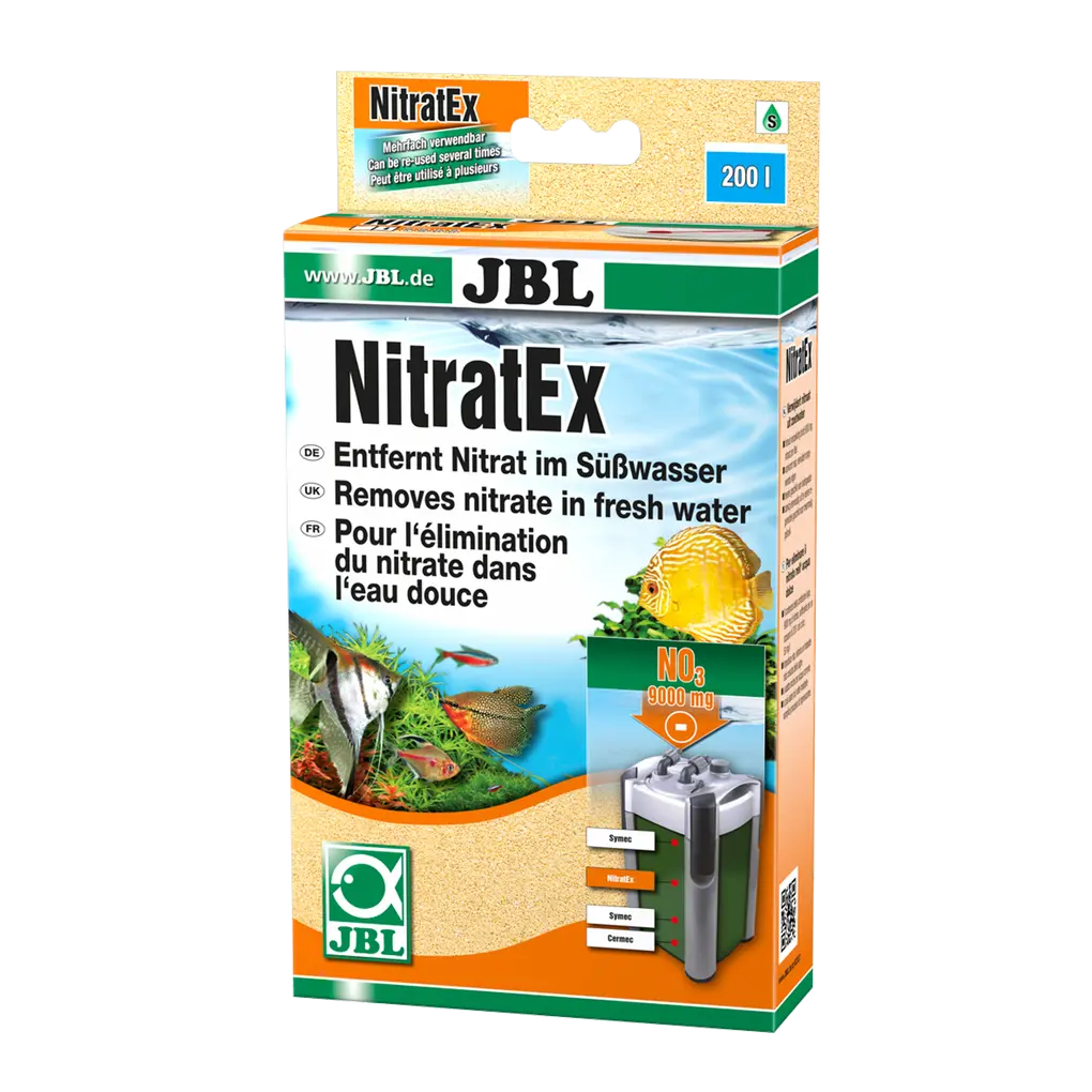 Prevention and removal of unwanted algae: filter media for use in aquarium filters or for tap water for rapid nitrate removal.