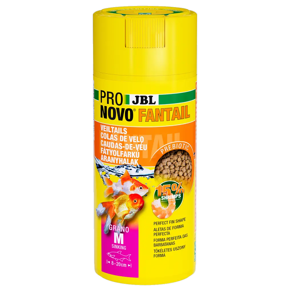 Prebiotic, sinking food for goldfish breeding forms: Special fibre in the food provides the beneficial intestinal bacteria with nourishment for healthy digestion.