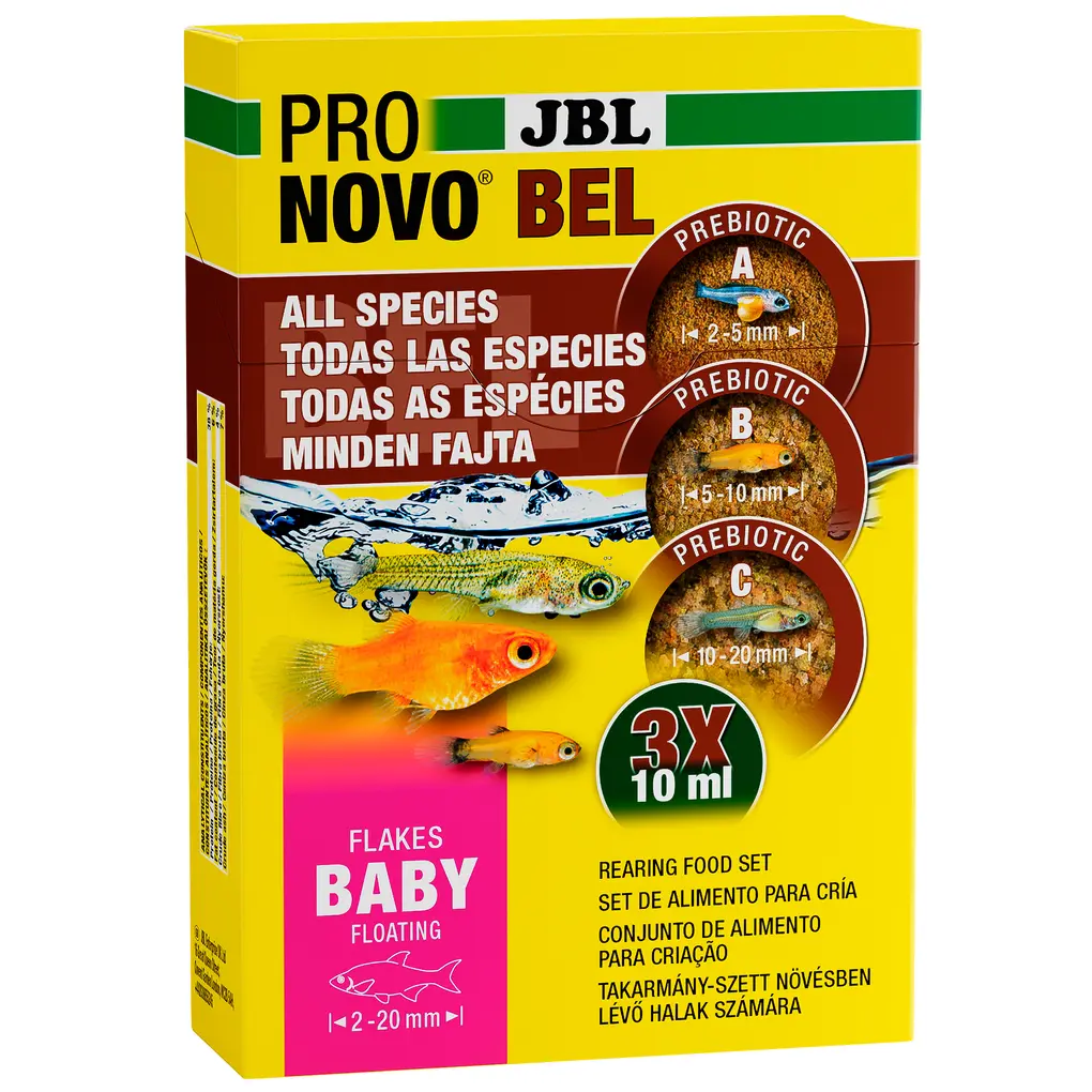 Prebiotic, sinking juvenile fish food: Special fibre in the food provides the beneficial intestinal bacteria with nourishment for healthy digestion.