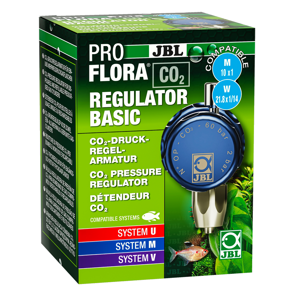 The pressure reducer reduces the cylinder pressure from approx. 60 bar to a low working pressure of 2 bar, so that the CO2 supply can be easily regulated.