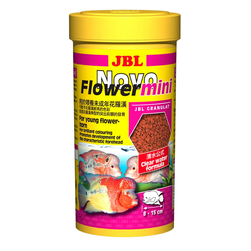 Perfect nutrition for small to medium-sized Flowerhorn cichlids up to 12 cm in length.