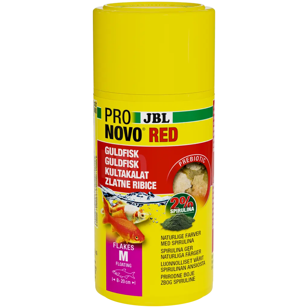 Prebiotic, floating goldfish food: Special fibre in the food provides the beneficial intestinal bacteria with nourishment for healthy digestion.