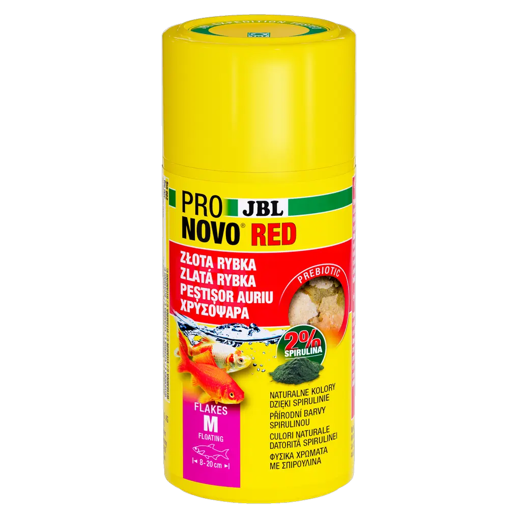 Prebiotyczna, pływająca karma dla złotych rybek: specjalne błonniki zawarte w karmie dostarczają pozytywnym bakteriom jelitowym pożywienie niezbędne do zdrowego trawienia.