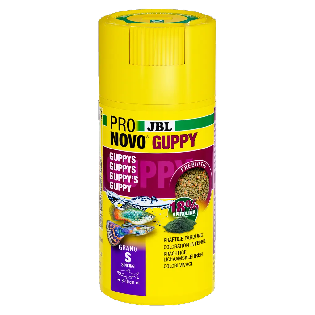 Aliment prébiotique et coulant pour aquarium : les fibres alimentaires spéciales contenues dans cet aliment nourrissent les bactéries intestinales bénéfiques pour une digestion saine.