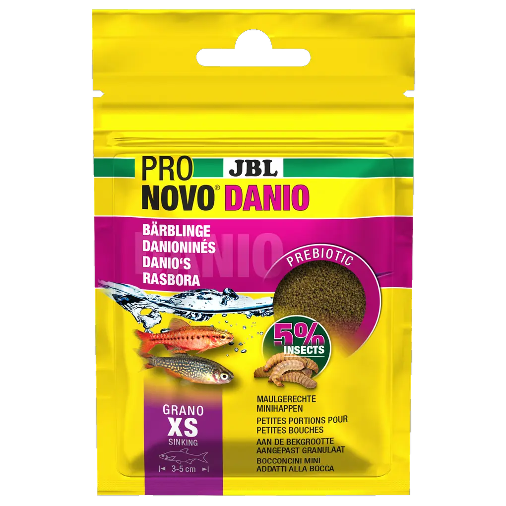 Aliment prébiotique et coulant pour aquarium : les fibres alimentaires spéciales contenues dans cet aliment nourrissent les bactéries intestinales bénéfiques pour une digestion saine.