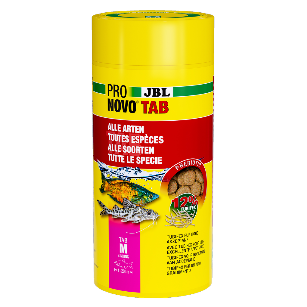 Idéal pour toutes les espèces de poissons vivant au fond de l'eau et pour toutes les autres espèces si le comprimé est fixé à la vitre.