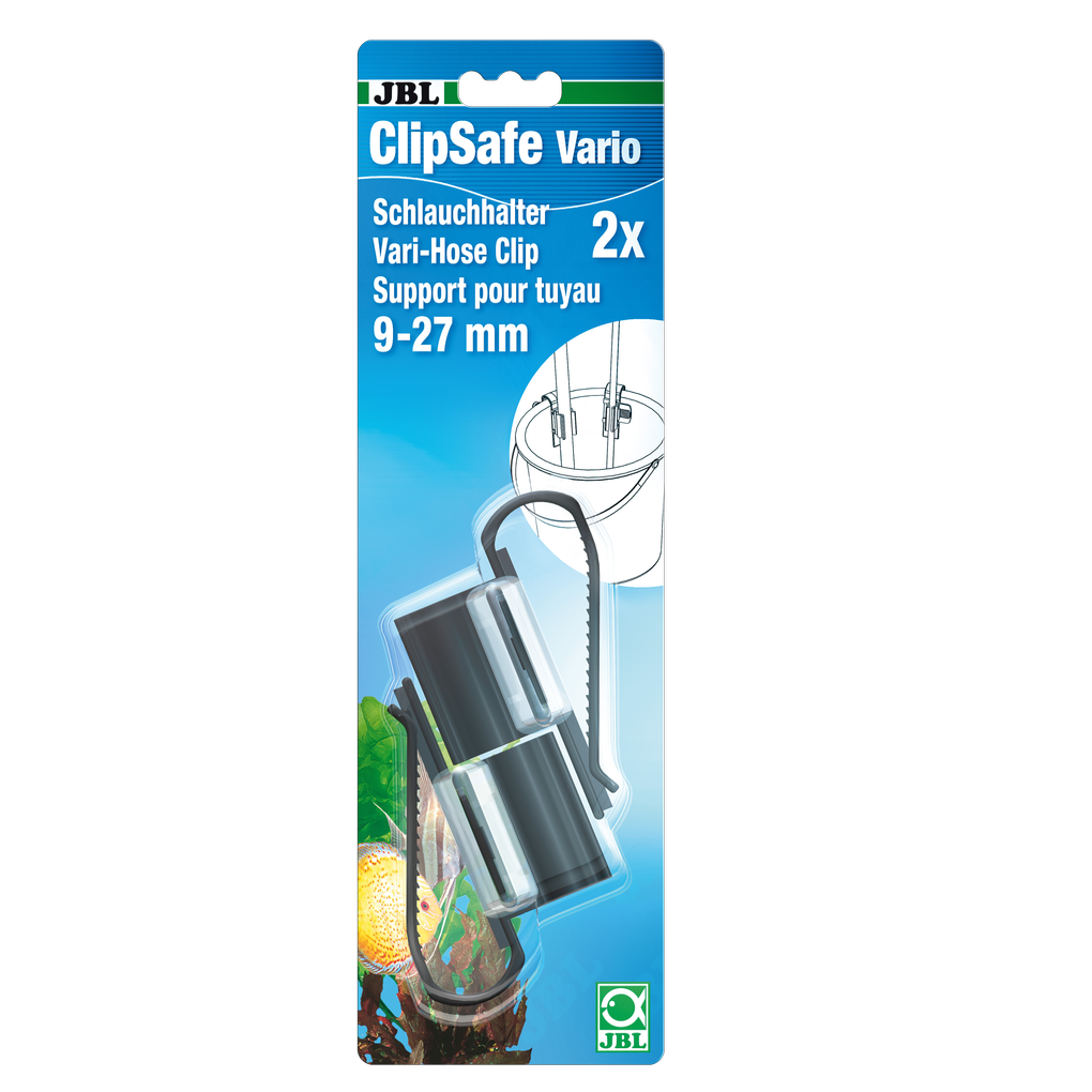 Simply and securely attach aquarium hoses to the edge of the aquarium and bucket, e.g. when changing the water.