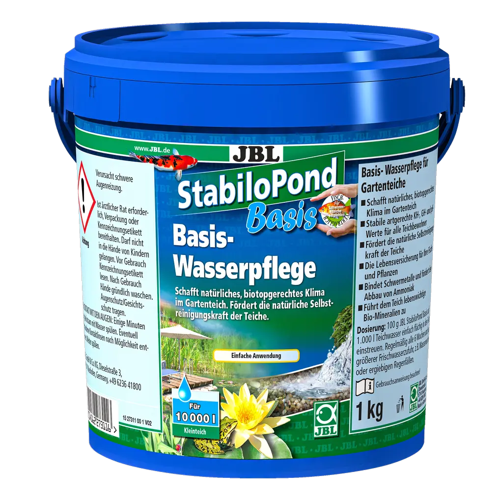Natural, biotope-friendly balance: basic care product for stabilising the KH, GH and pH values in the pond