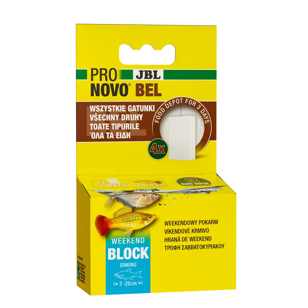 Przez 3 dni należy karmić ryby akwariowe zapasami pokarmu.