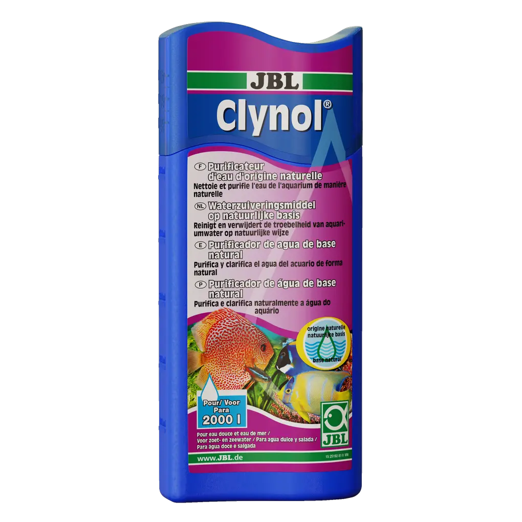 Purificateur d'eau à base naturelle. Nettoie et clarifie l'eau des aquariums de manière naturelle. Pour les aquariums d'eau douce et d'eau de mer, les tortues aquatiques et les aquariums à crevettes.