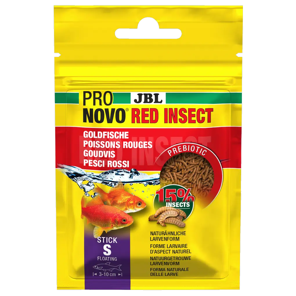 Prebiotic, floating goldfish food: Special fibre in the food provides the beneficial intestinal bacteria with nourishment for healthy digestion.