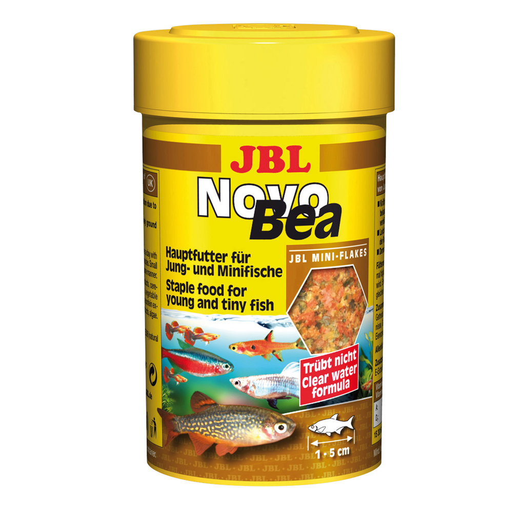 Complete nutrition and optimal growth for small fish species and young fish: 52 natural raw materials in 7 feed flakes