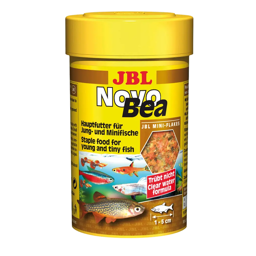 Complete nutrition and optimal growth for small fish species and young fish: 52 natural raw materials in 7 feed flakes