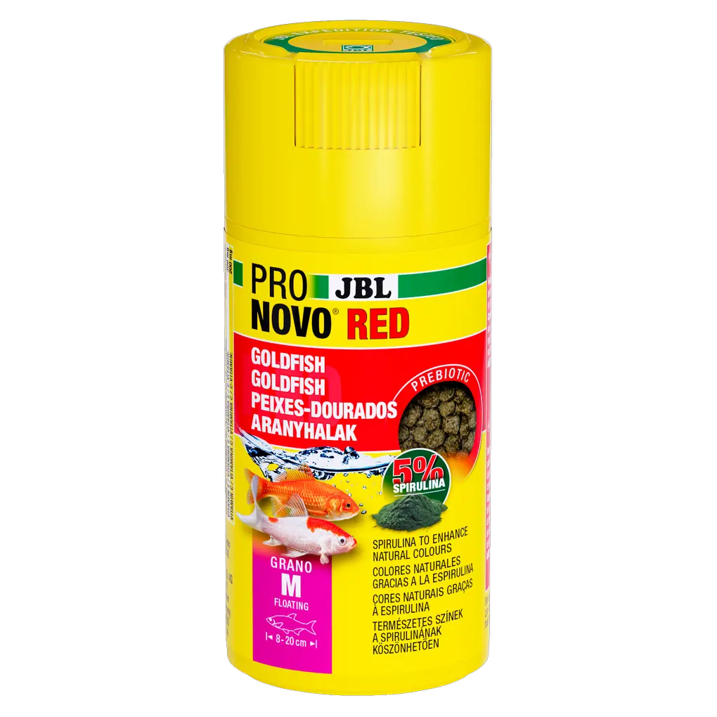 Prebiotic, sinking goldfish food: Special fibre in the food provides the beneficial intestinal bacteria with nourishment for healthy digestion.