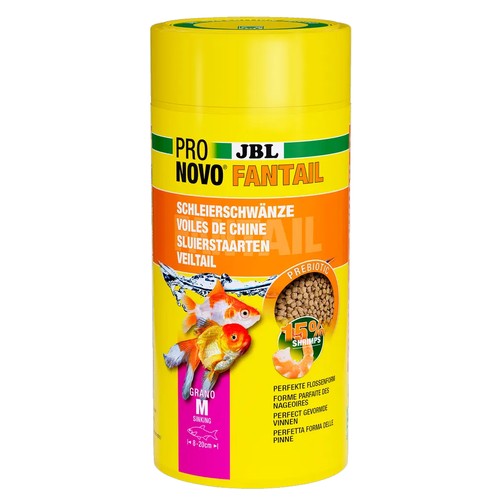 Prebiotic, sinking food for goldfish breeding forms: Special fibre in the food provides the beneficial intestinal bacteria with nourishment for healthy digestion.