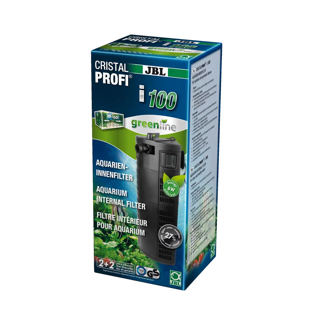 For clean and healthy aquarium water: Internal filter for mechanical and biological filtration – for aquariums from 90 to 160 litres (80–100 cm)