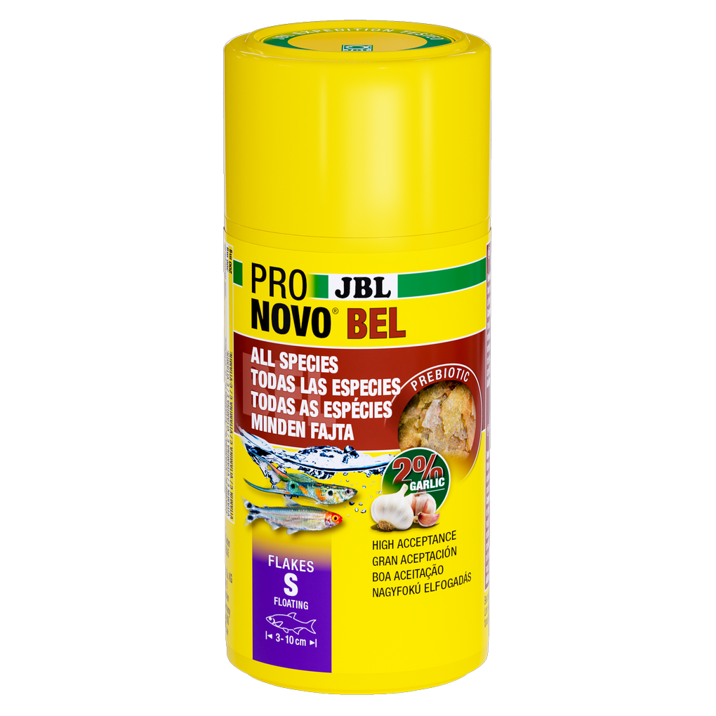 Prebiotic aquarium fish food with garlic: Special fibre in the food provides the beneficial intestinal bacteria with nourishment for healthy digestion.