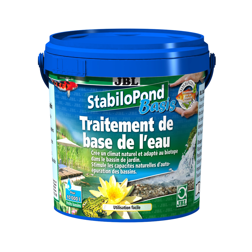 Équilibre naturel et adapté au biotope : produit d'entretien de base pour stabiliser les valeurs KH, GH et pH dans le bassin.