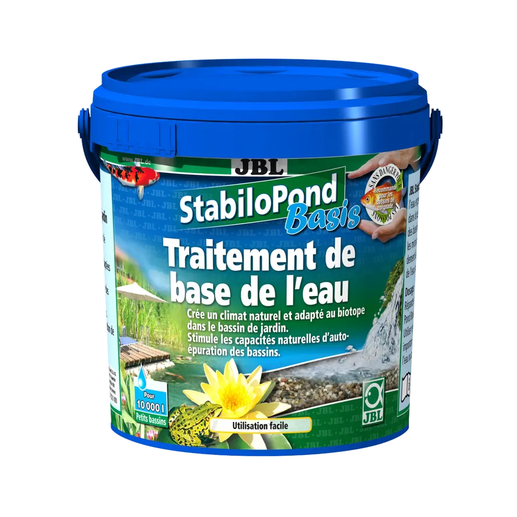 Équilibre naturel et adapté au biotope : produit d'entretien de base pour stabiliser les valeurs KH, GH et pH dans le bassin.