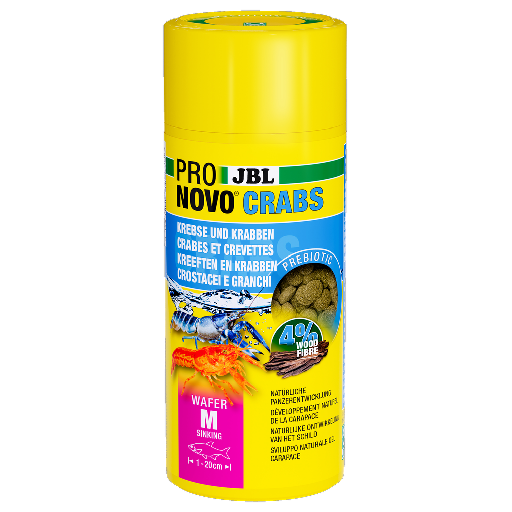 Complete nutrition with fish and shrimp meat for beautiful colours and healthy growth in crabs