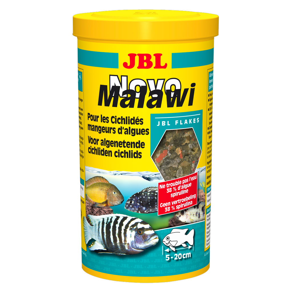 Alimentation complète et croissance optimale des cichlidés herbivores (croissance) des lacs Malawi et Tanganyika.