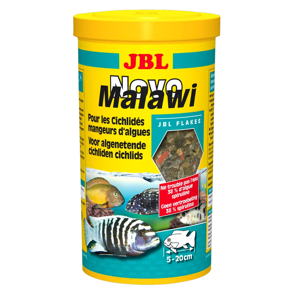 Alimentation complète et croissance optimale des cichlidés herbivores (croissance) des lacs Malawi et Tanganyika.