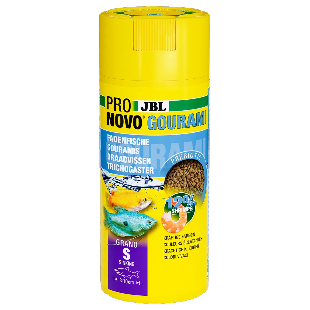 Aliment prébiotique et coulant pour aquarium : les fibres alimentaires spéciales contenues dans cet aliment nourrissent les bactéries intestinales bénéfiques pour une digestion saine.