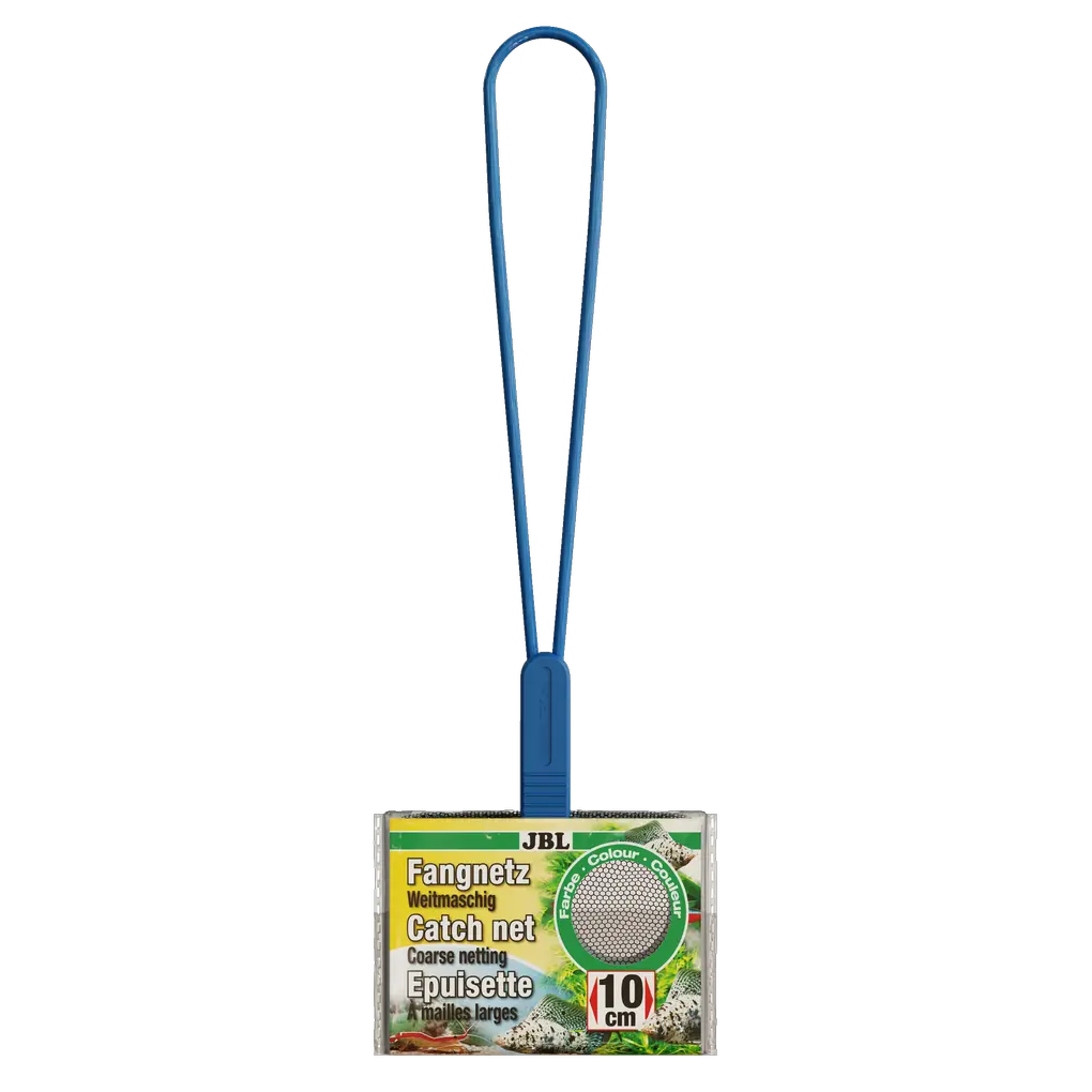 Careful catching of aquarium fish: Wide-mesh aquarium net with black netting