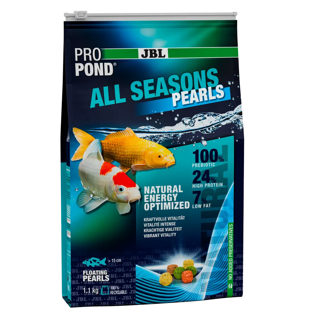 Provides a balanced feed mix for healthy pond fish in all seasons (at water temperatures of 10–25 °C).