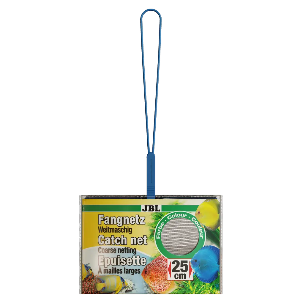 Careful catching of aquarium fish: Wide-mesh aquarium net with black netting