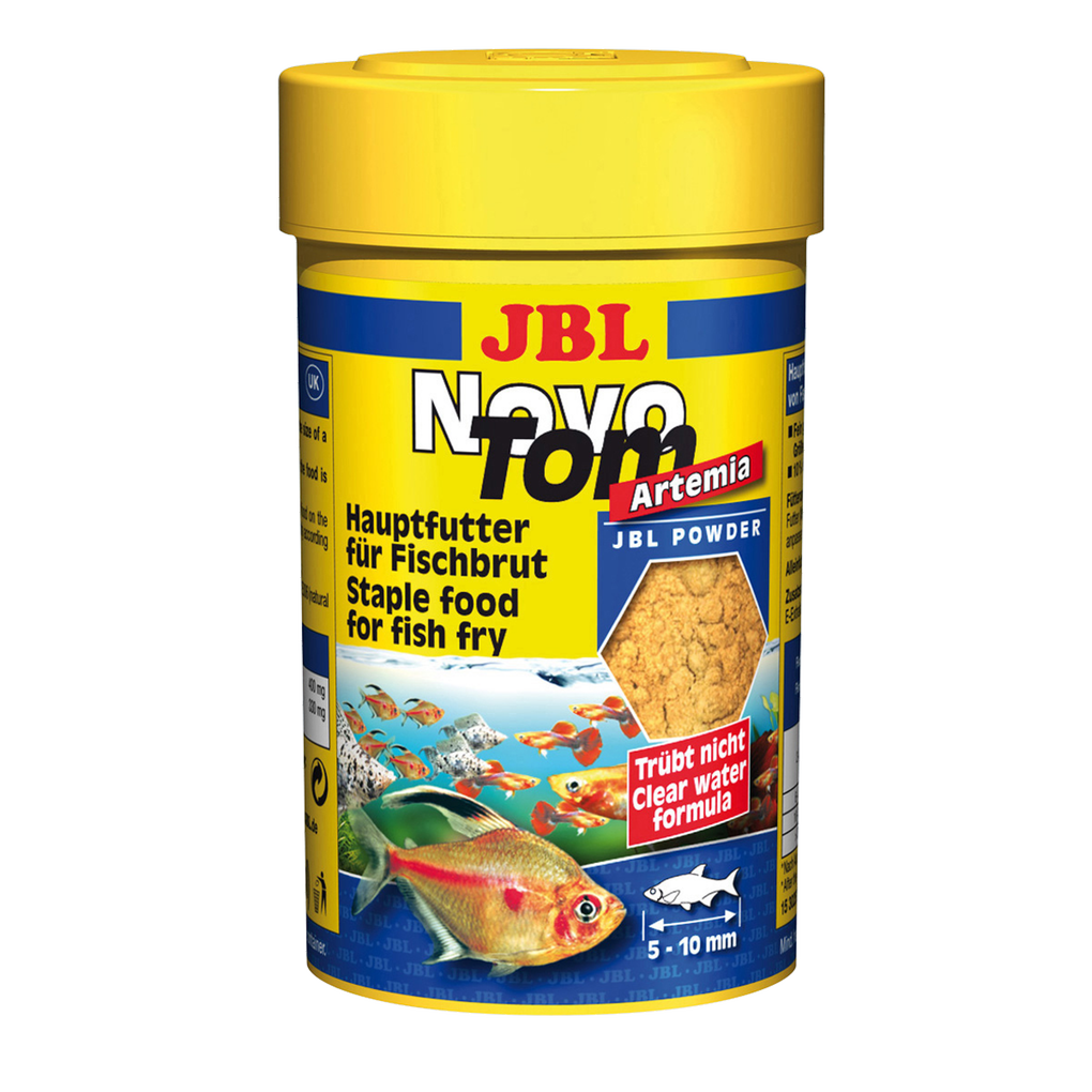 Complete nutrition, optimal growth and beautiful colours thanks to Artemia crustaceans. Powdered food for young livebearing aquarium fish or larger young fish of egg-laying species.