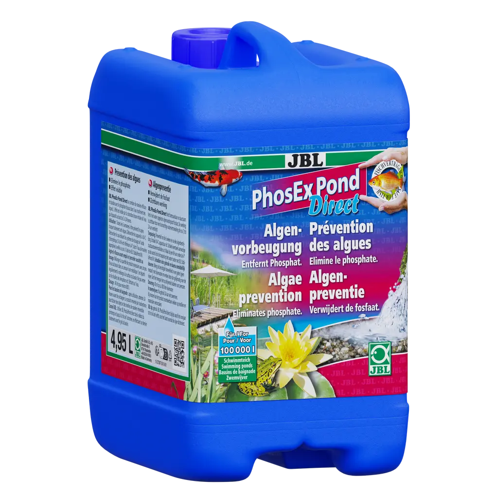 For fish- and plant-friendly pond water: Reliable removal of phosphate, an algae nutrient, from pond water